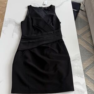 Express Black Wrap-Style Mini Dress